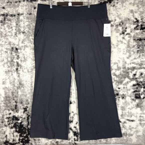 New Athleta Venice Pant Womens Size 3X Black Wide Leg Performance Stretch - Picture 1 of 12